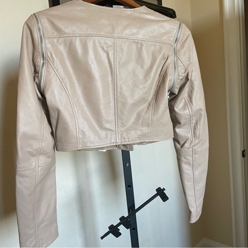 BRAND NEW GENUINE LEATHER CROP JACKET